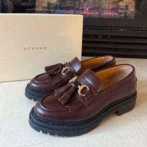 Sezane Amy Loafers Iced Chocolate - Size 6,5